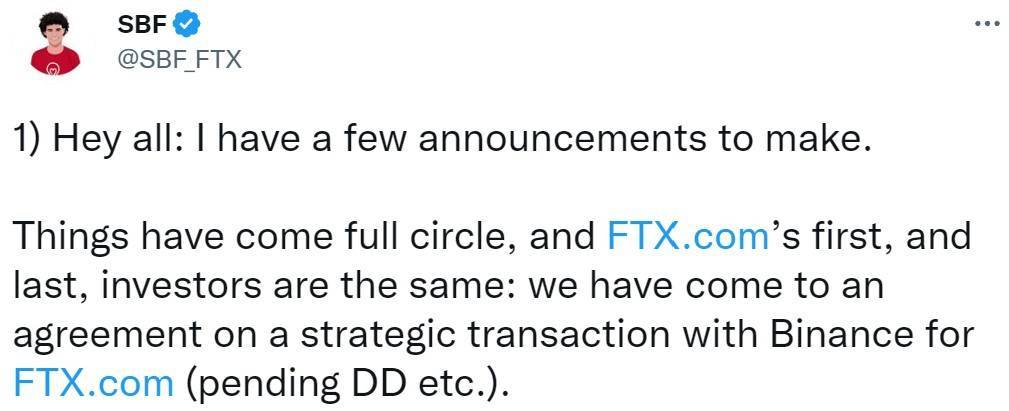 币安将全资收购FTX!现实很残酷<strong></p>
<p>今日比特币</strong>,或因“反垄断”而搁置?