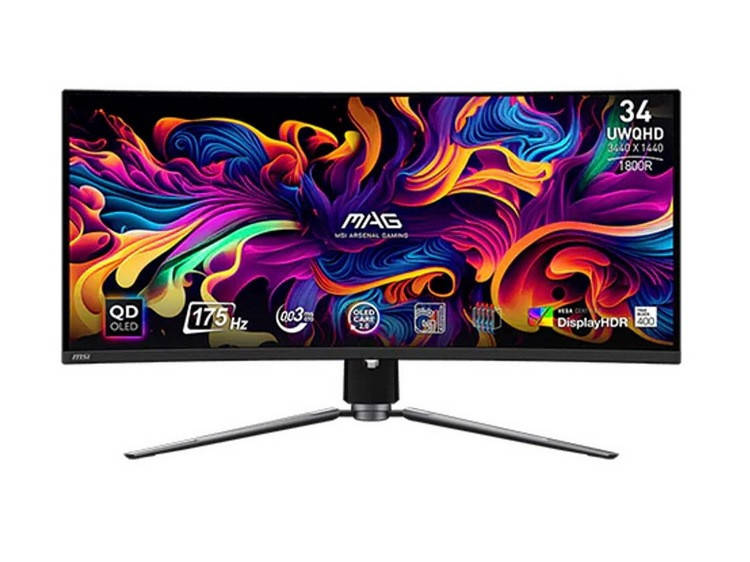 微星发布 MAG 341CQPDE 超宽曲面“带鱼屏”、QD-OLED 面板、175Hz高刷