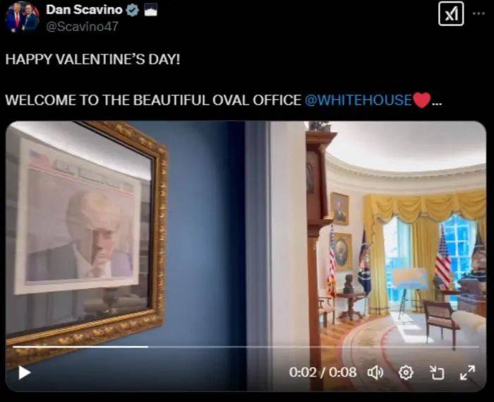 特朗普“嫌犯大头照”，被装裱起来挂在白宫