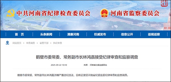 鹤壁市委常委、常务副市长林鸿嘉落马<strong></p>
<p>虚拟币贸易</strong>，一个月前被罢免