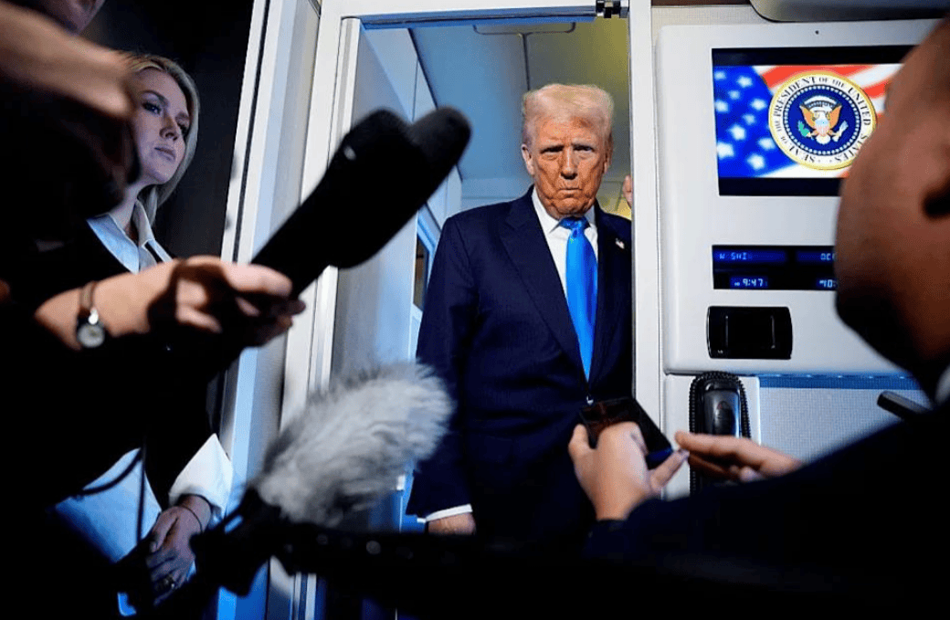 火速赶回国的特朗普<strong></p>
<p>数字货币合法</strong>,在专机空军一号上,亲口说出此行最大遗憾