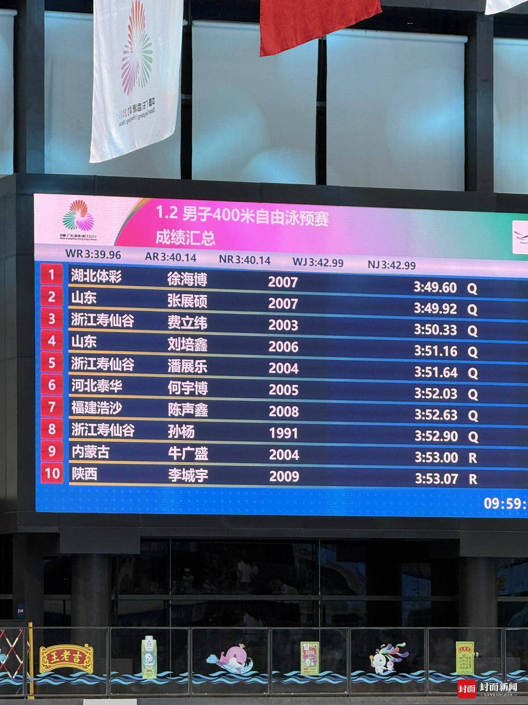 孙杨以0.1秒优势<strong></p>
<p>中国物联网数字货币</strong>，惊险晋级全运会男子400米游泳决赛